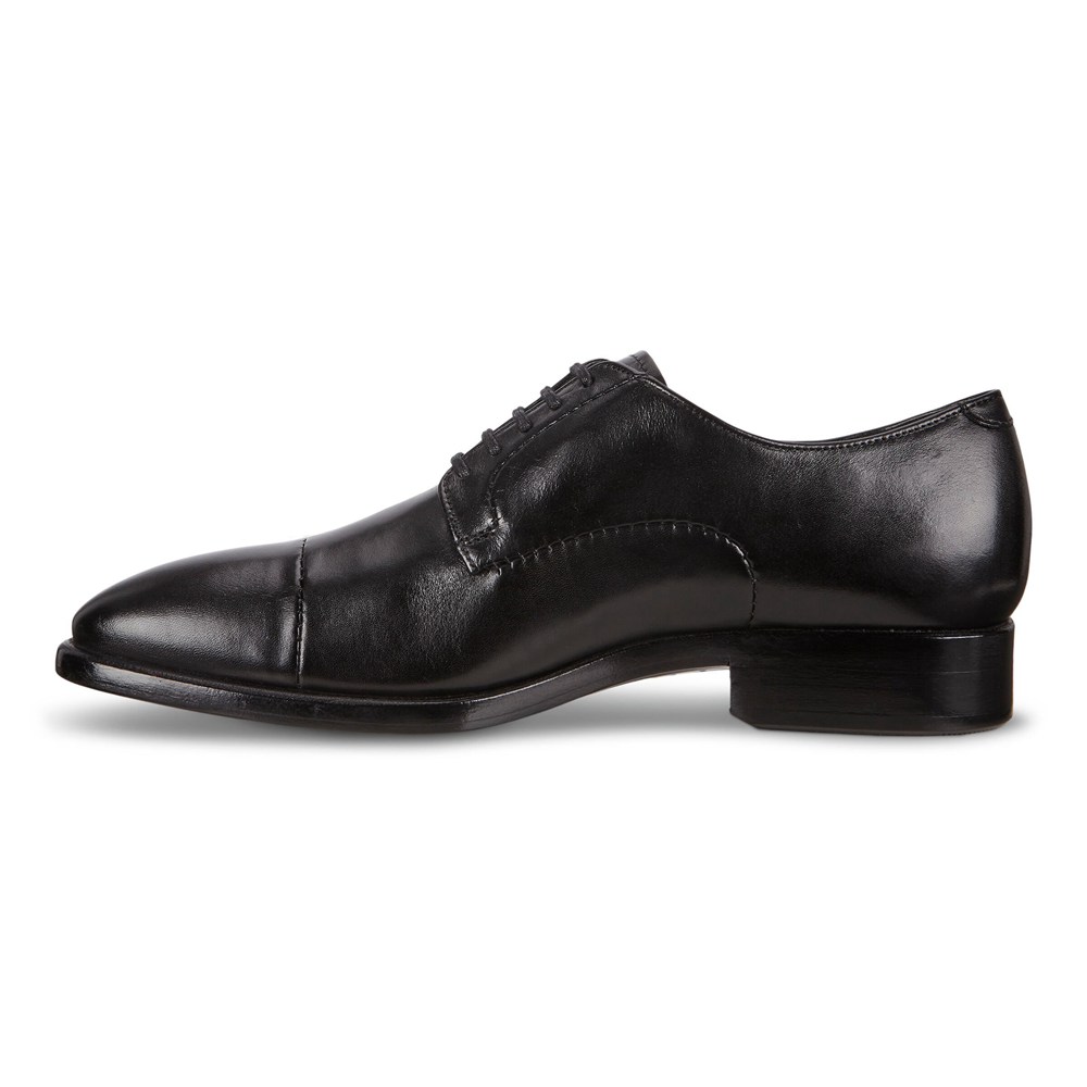 Zapatos Derby Hombre - ECCO Vitrus Mondial Cap-Toes - Negros - XQM697302